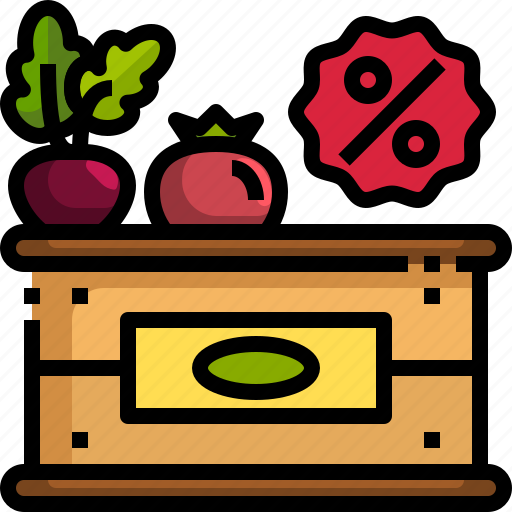 Box, discount, sale, supermarket, vegetable icon - Download on Iconfinder