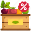 box, discount, sale, supermarket, vegetable 