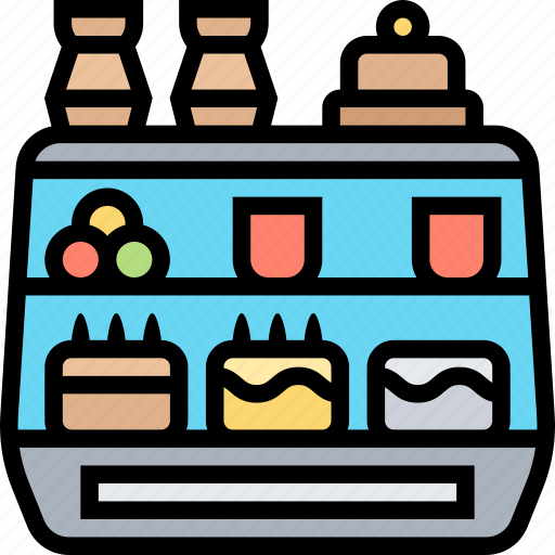 Cake, cabinet, pastry, shop, cafe icon - Download on Iconfinder