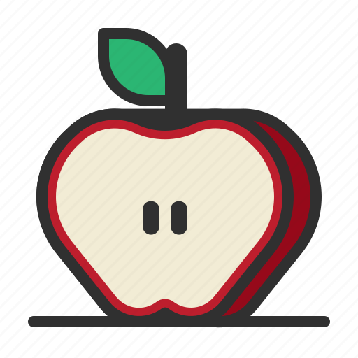 Apple, cut, fresh, fruit icon - Download on Iconfinder