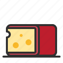 cheese, dairy, gouda, slice