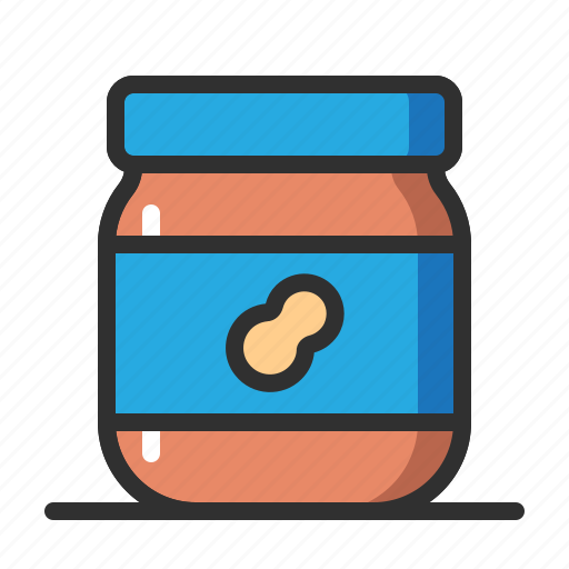 Bread, butter, jar, peanut icon - Download on Iconfinder