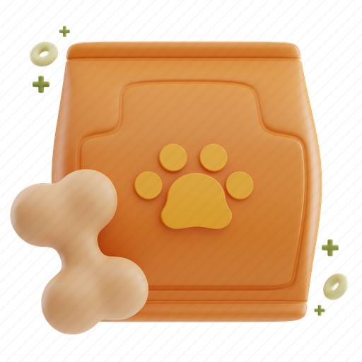 Pet, food, dog, puppy, mammal, animal, cat 3D illustration - Download on Iconfinder