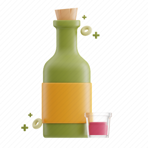 Wine, beer, beverage, cocktail, party, alcohol, food 3D illustration - Download on Iconfinder