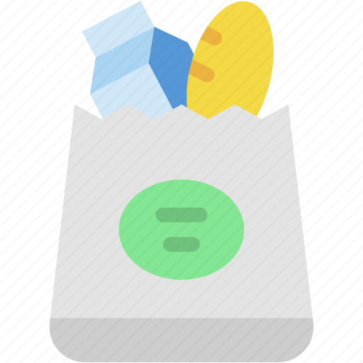 Bag, grocery, shopping, ingredient, shipping, and, delivery icon - Download on Iconfinder