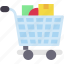 trolley, shopping, cart, center, store, grocery 