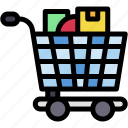 trolley, shopping, cart, center, store, grocery