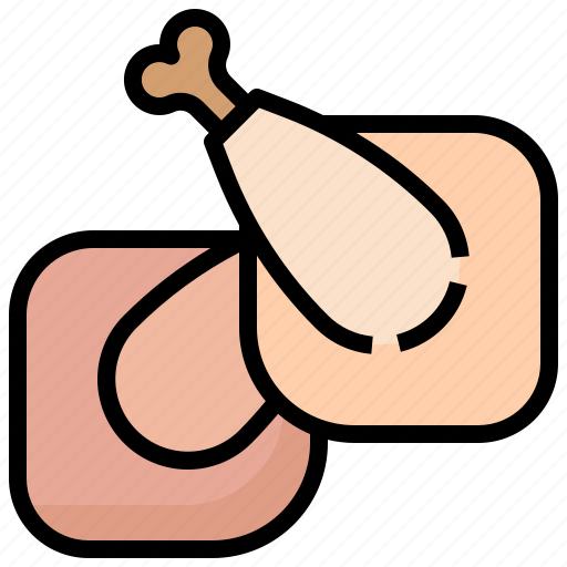 Chicken, food, and, restaurant, roast, hot, leg icon - Download on Iconfinder