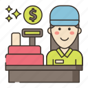 cashier, female