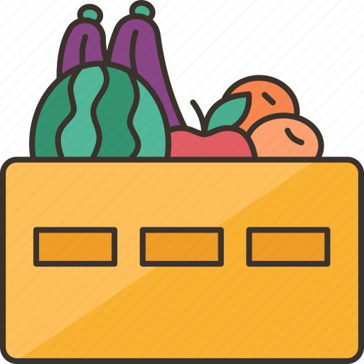 Fruit, crate, harvest, farm, product icon - Download on Iconfinder