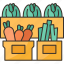 vegetable, boxes, food, harvest, stand 