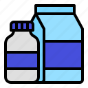 bottle, box, drinks, grocery, milk, shop