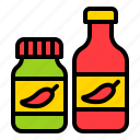 bottle, chili sauce, condiment, grocery, shop