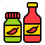 bottle, chili sauce, condiment, grocery, shop 