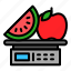 digital scale, fruit, grocery, scale, shop, weight 