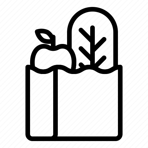 Bag, food, grocery, grocery bag, store icon - Download on Iconfinder