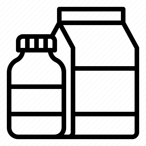 Bottle, box, drinks, grocery, milk icon - Download on Iconfinder