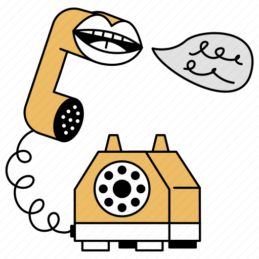 Communication, telephone, phone, talk, call, conversation, device illustration - Download on Iconfinder