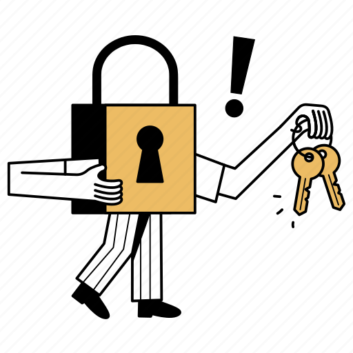 Security, lock, padlock, keys, password, pincode, secure illustration - Download on Iconfinder