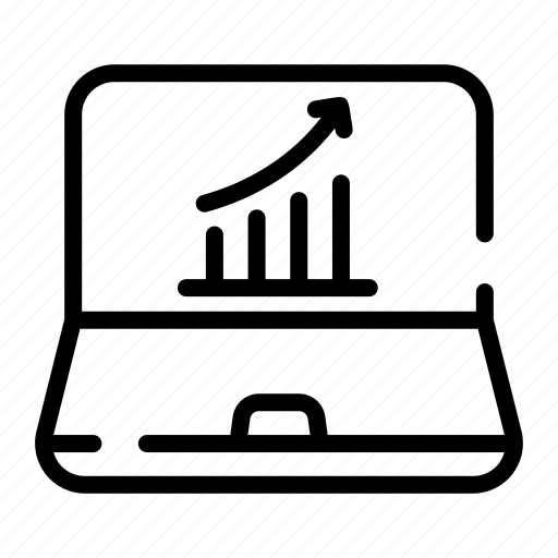 Growthbusiness, and, financebar, chartfinanceanalyticsstatsgraphlaptopgraphic icon - Download on Iconfinder