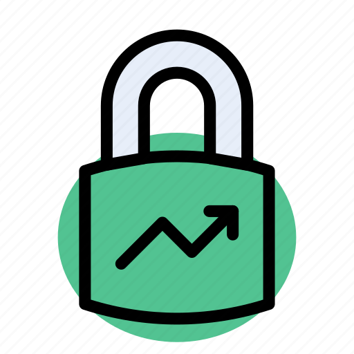 Growth, increase, padlock, protection, security icon - Download on Iconfinder