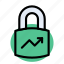 growth, increase, padlock, protection, security 