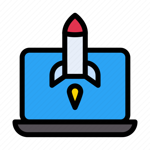 Business, growth, laptop, online, startup icon - Download on Iconfinder