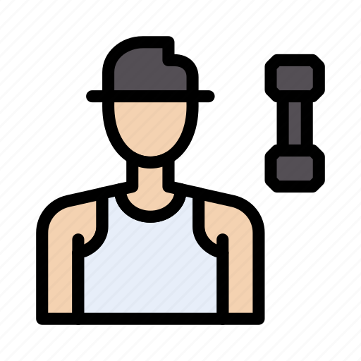 Trainer, gym, exercise, fitness, dumbbell icon - Download on Iconfinder