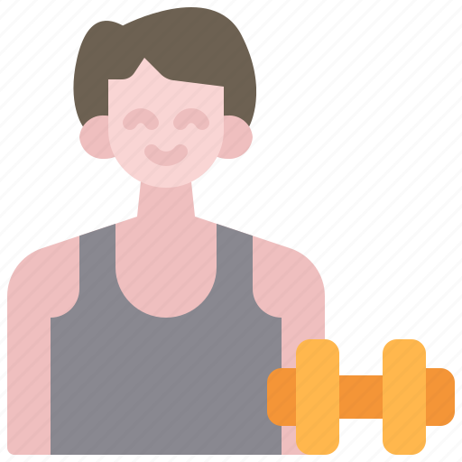 Personal, trainer, fitness, gym, male, strong icon - Download on Iconfinder