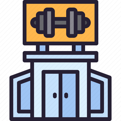 Building, fitness, gym, workout, sport, center icon - Download on Iconfinder