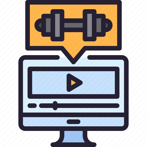 Monitor, gym, play, video, training icon - Download on Iconfinder