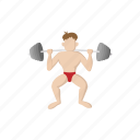 barbell, cartoon, exercise, gym, shoulders, sport, weight 