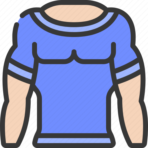 Fitted, gym, t, shirt, fitness, clothing, top icon - Download on Iconfinder