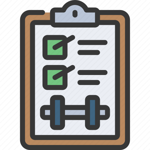 Gym, checklist, fitness, workout, plan icon - Download on Iconfinder