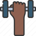 gym, power, fitness, hand, arm, dumbbell
