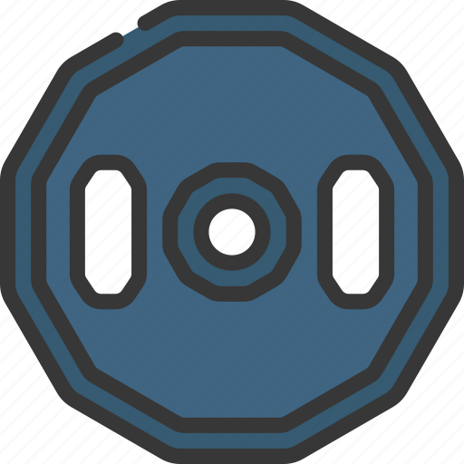 Hex, weight, plate, fitness, weights icon - Download on Iconfinder