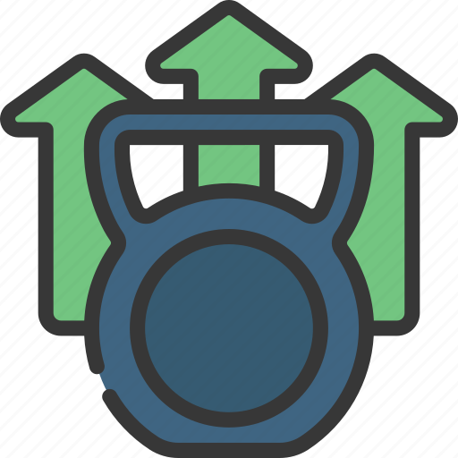 Increase, kettlebell, weight, fitness, weights, up, arrows icon - Download on Iconfinder