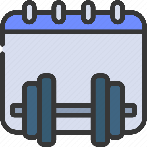 Lifting, schedule, fitness, calendar, routine icon - Download on Iconfinder