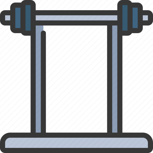 Weighted, barbell, stand, fitness, workout icon - Download on Iconfinder