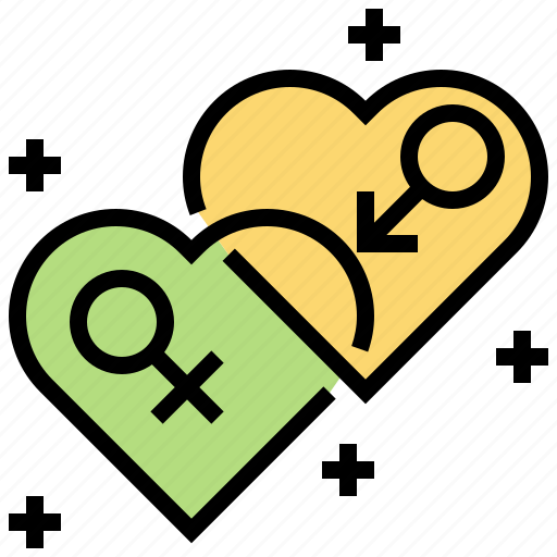 Female Gender Heart Male Sex Icon