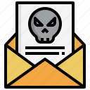 emails, malware, spam, security, skull