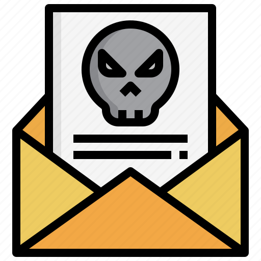 Emails, malware, spam, security, skull icon - Download on Iconfinder