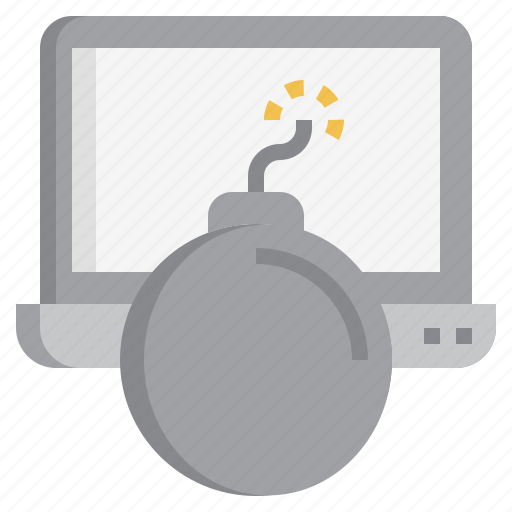 Bomb, hacker, laptop, attack, explosion icon - Download on Iconfinder