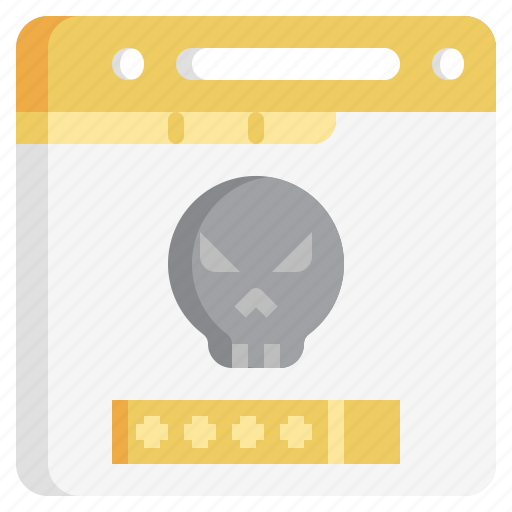 Browser, hacker, virus, skull, website icon - Download on Iconfinder
