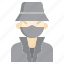 hacker, crime, man, coat, spyware 