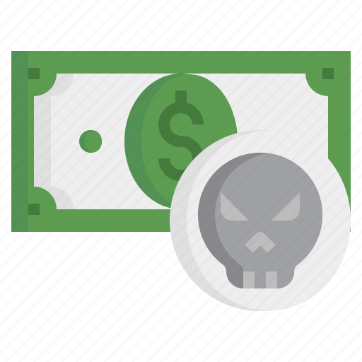 Money, corruption, illegal, skull, cash icon - Download on Iconfinder