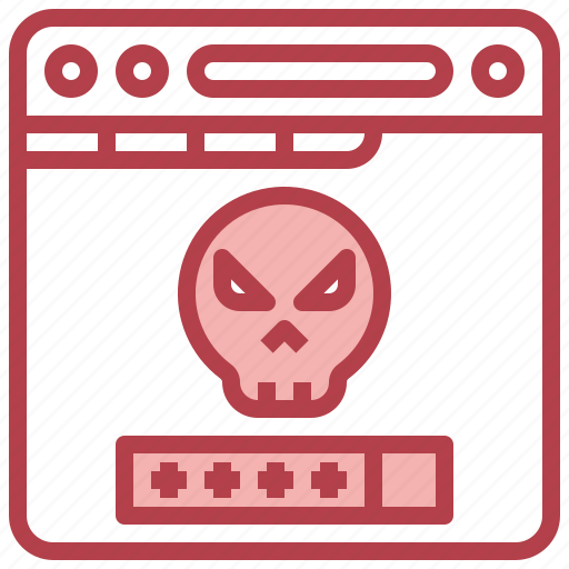 Browser, hacker, virus, skull, website icon - Download on Iconfinder