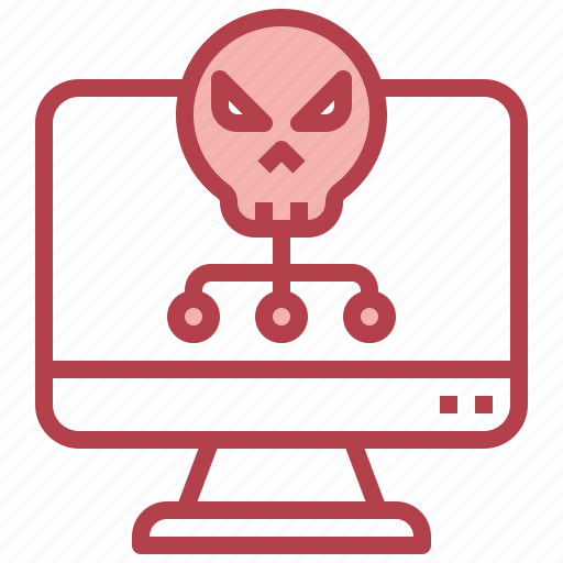 Computer, ransomware, skull, virus, hacking icon - Download on Iconfinder