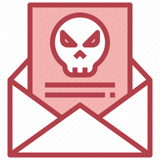 Emails, malware, spam, security, skull icon - Download on Iconfinder