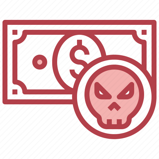 Money, corruption, illegal, skull, cash icon - Download on Iconfinder